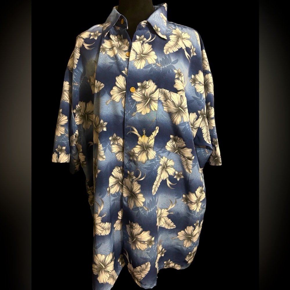 Men’s Island Tropic Hawaiian shirt in size XL. Pale blue & White. - Picture 1 of 4